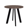 10-bruin-zwart Vergadertafel Modu 80cm rond