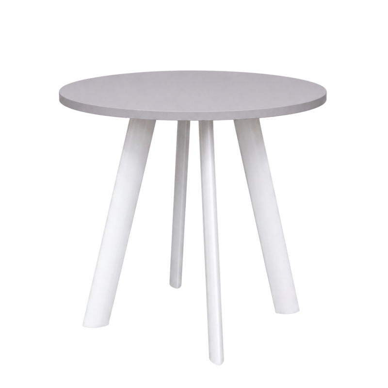 10-grijs-wit Vergadertafel Modu 80cm rond