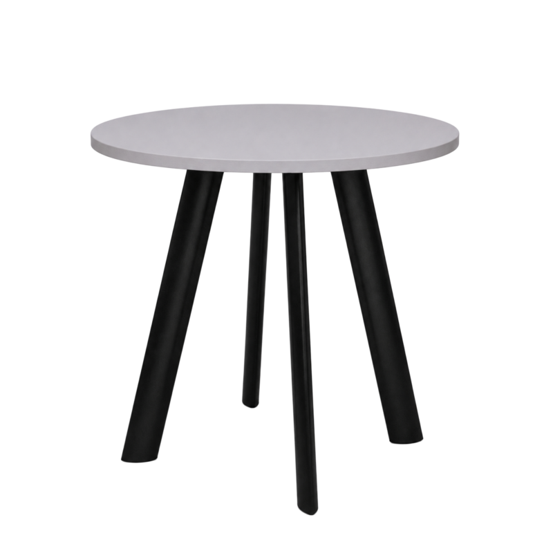 10-grijs-zwart Vergadertafel Modu 80cm rond