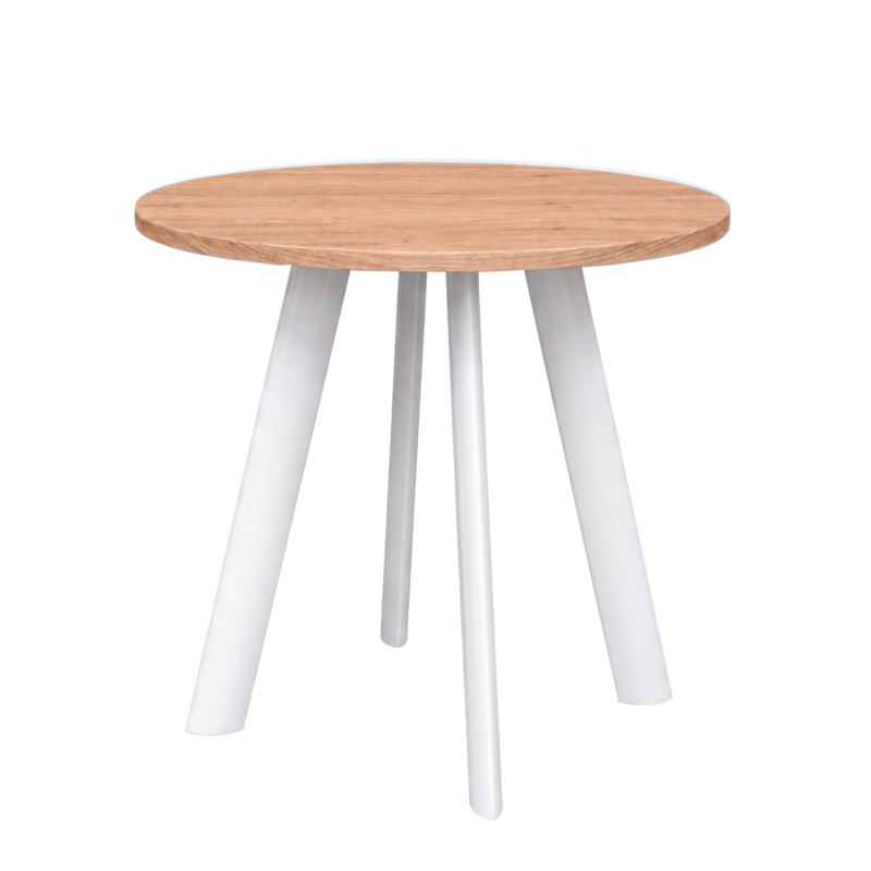 10-havana-wit Vergadertafel Modu 80cm rond
