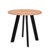 10-havana-zwart Vergadertafel Modu 80cm rond