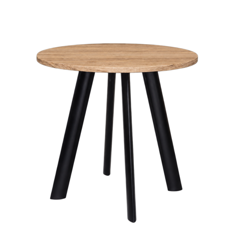 10-robuust-zwart Vergadertafel Modu 80cm rond