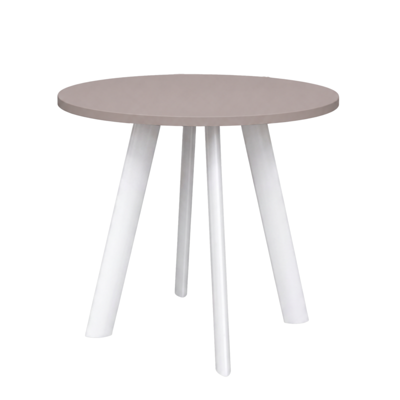 10-rosa-wit Vergadertafel Modu 80cm rond