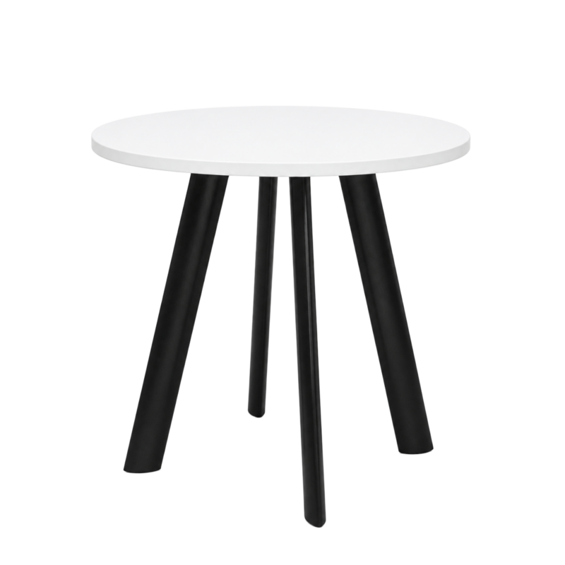 10-wit-zwart Vergadertafel Modu 80cm rond