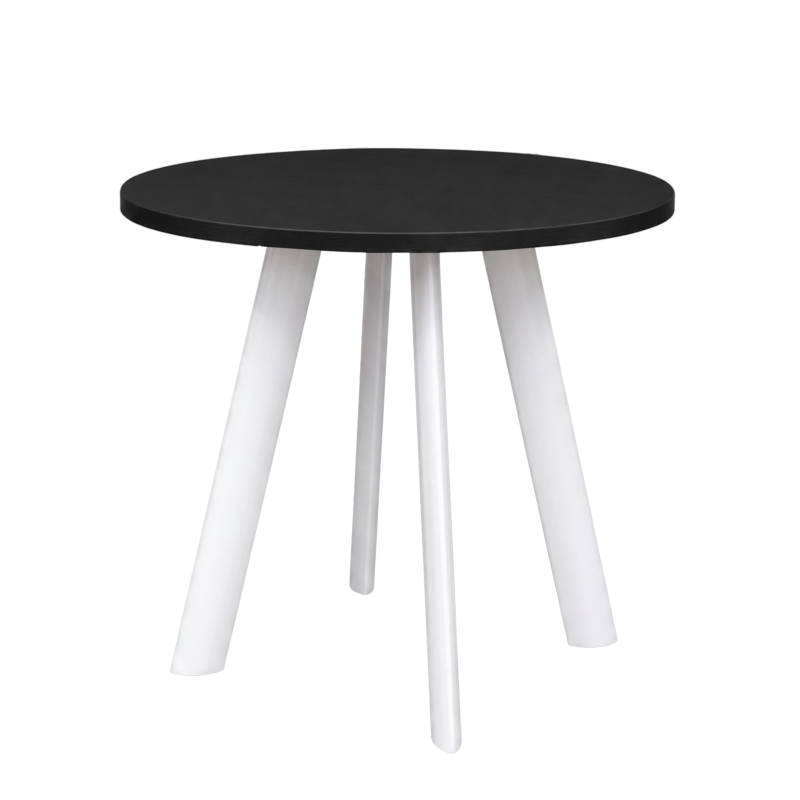 10-zwart-wit Vergadertafel Modu 80cm rond