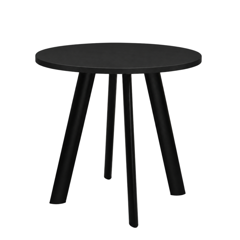 10-zwart-zwart Vergadertafel Modu 80cm rond