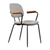 11_cd147b96-b6fe-4295-8baa-59e7e323fd31 Kax stoel off white met houten armleuningen en zwart metalen frame