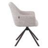 3_24272430-05f9-4bd3-b31c-23182fbbd4f4 Kova stoel off-white met gemêleerde stof en donkerbruin frame