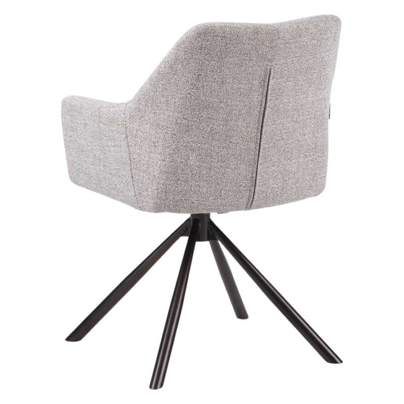 4_b2ddb3d5-c846-4409-9e5c-9e5ff364f322 Kova stoel off-white met gemêleerde stof en donkerbruin frame