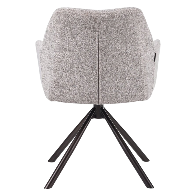 5_82c4c8ba-32aa-4773-8b30-1b43f85f1e68 Kova stoel off-white met gemêleerde stof en donkerbruin frame