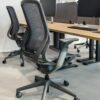 6 Kluco bureaustoel donkergrijs met hoge rugleuning en armleuningen