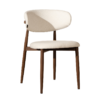 Kera stoel beige met comfortabele zitting en linnenmix bekleding