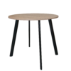 8-eiken-zwart Vergadertafel Modu high 120cm rond