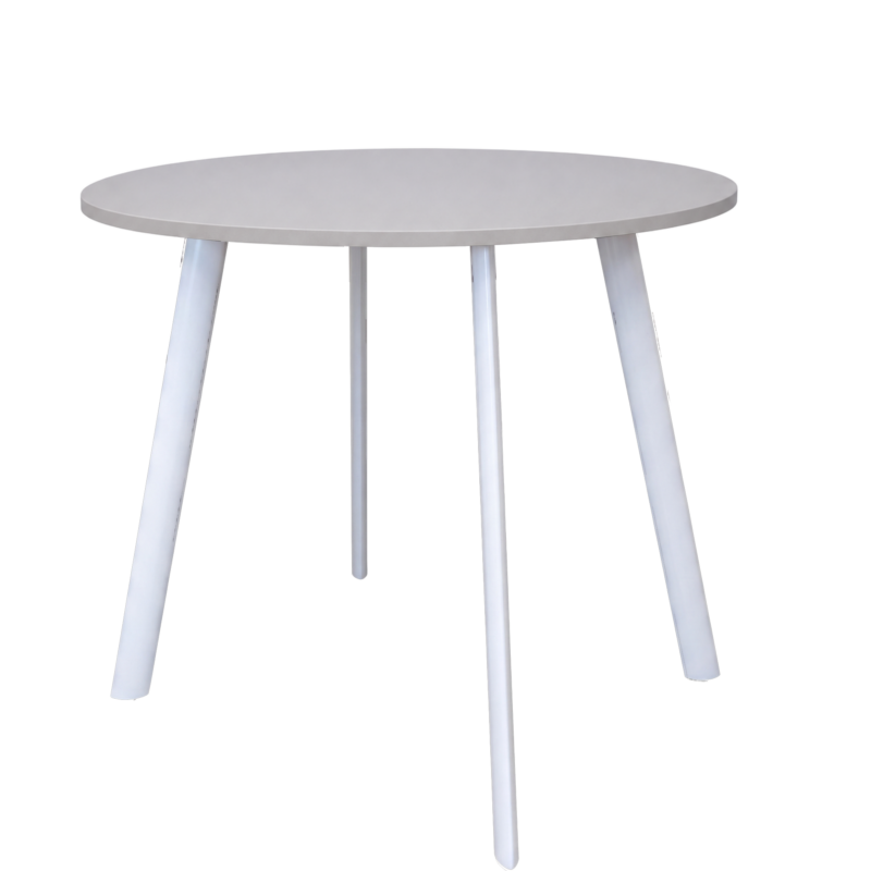 8-grijs-wit Vergadertafel Modu high 120cm rond