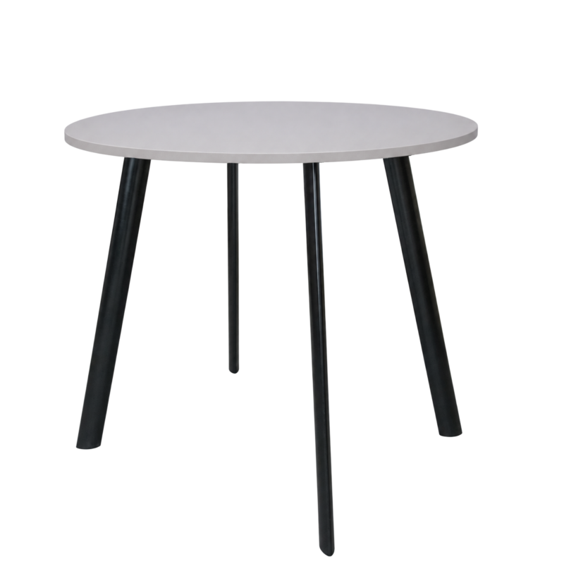 8-grijs-zwart Vergadertafel Modu high 120cm rond