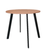 8-havana-zwart Vergadertafel Modu high 120cm rond