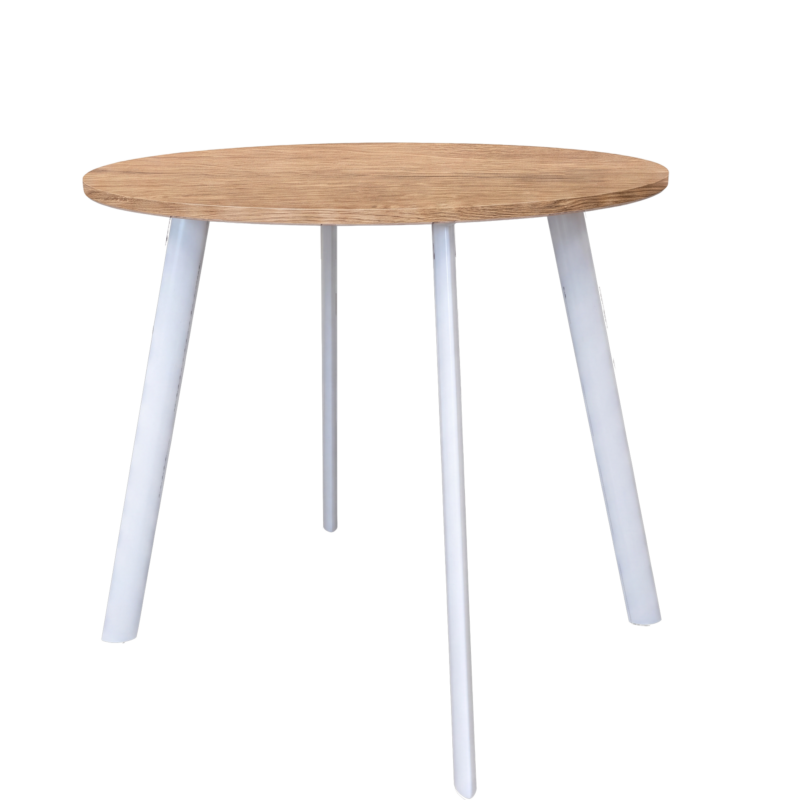 8-robuust-wit Vergadertafel Modu high 120cm rond