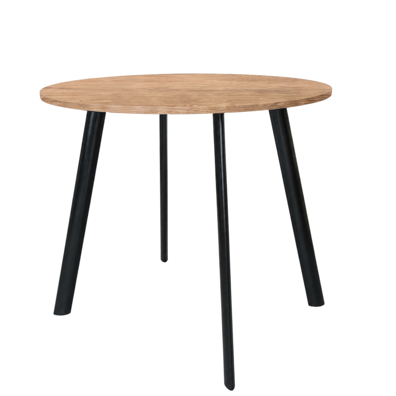 8-robuust-zwart Vergadertafel Modu high 120cm rond