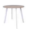 8-rosa-wit Vergadertafel Modu high 120cm rond
