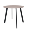 8-rosa-zwart Vergadertafel Modu high 120cm rond