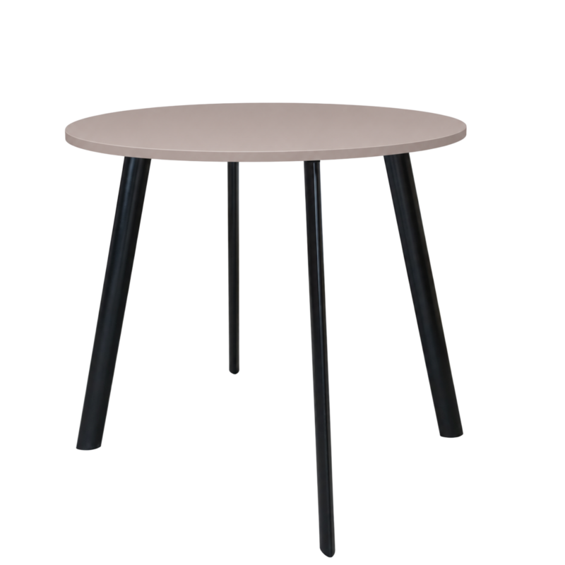 8-rosa-zwart Vergadertafel Modu high 120cm rond