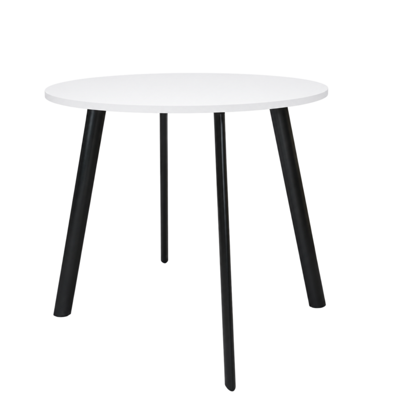 8-wit-zwart Vergadertafel Modu high 120cm rond