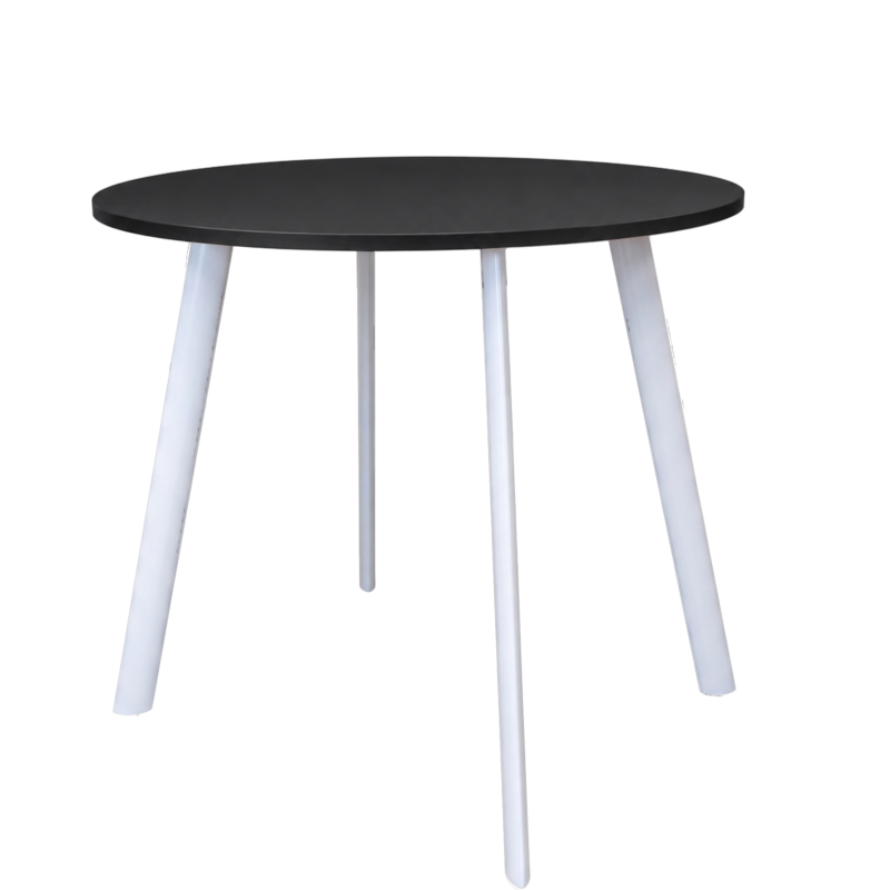 8-zwart-wit Vergadertafel Modu high 120cm rond