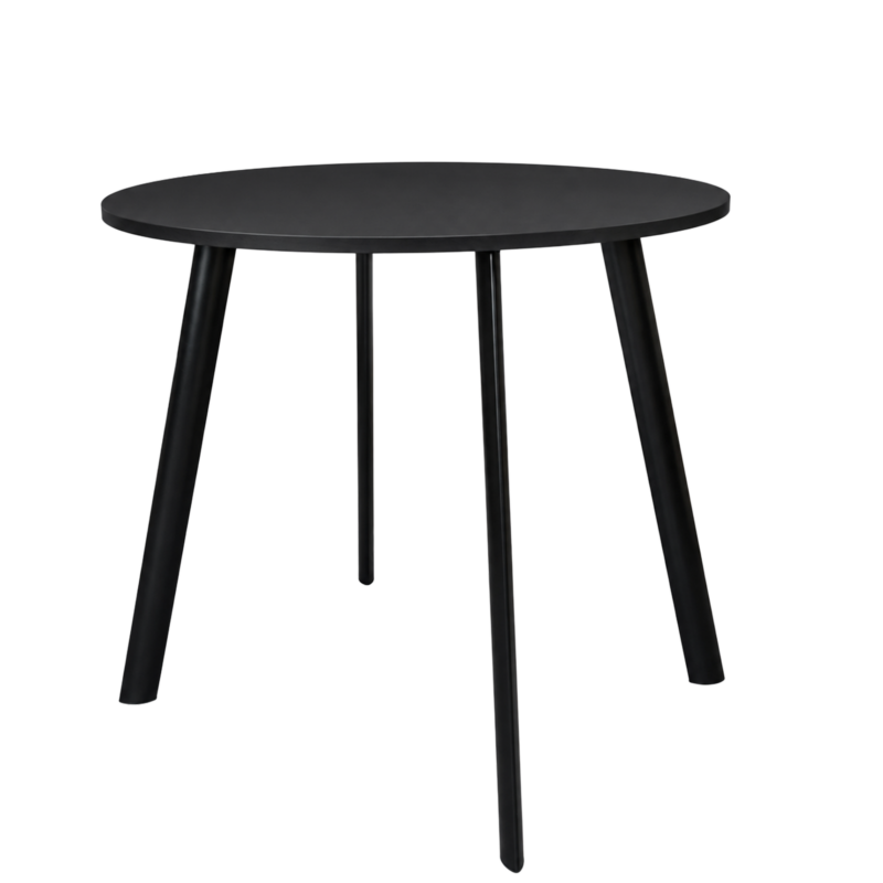 8-zwart-zwart Vergadertafel Modu high 120cm rond