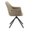 8_8d15109d-09f4-4a84-a3af-60880851d62f Kova stoel taupe met luxe bekleding en donkerbruin frame