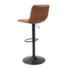 Kex barkruk cognac eco leer met zwart metalen onderstel