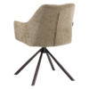 9_eadc27c1-1b68-4646-b124-7c4fc987251f Kova stoel taupe met luxe bekleding en donkerbruin frame