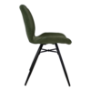 Kleeve stoel groen eco-leer met zwart stalen frame