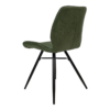 Kleeve stoel groen eco-leer met zwart stalen frame