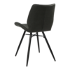 Kleeve stoel zwart eco-leer met zwart stalen frame
