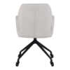 Krupp vergaderstoel taupe met comfortabele zitting en skatewieltjes