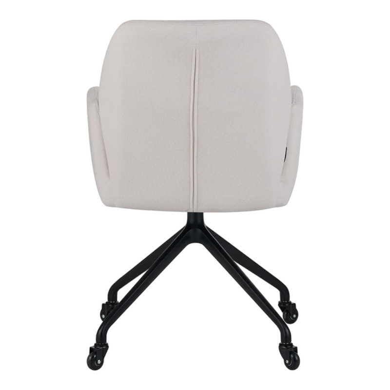 Krupp vergaderstoel taupe met comfortabele zitting en skatewieltjes