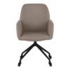 Krupp vergaderstoel taupe met comfortabele zitting en skatewieltjes