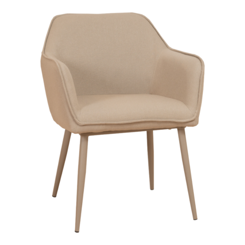 Elder_taupe1-Photoroom Kelder stoel taupe met royale zitting en taupekleurig metalen frame
