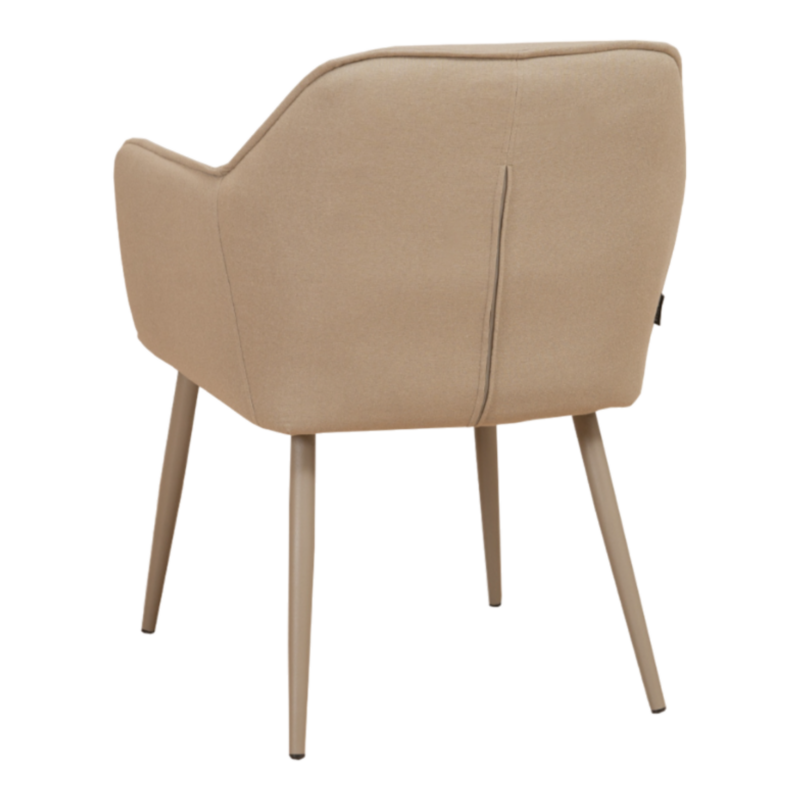 Elder_taupe2-Photoroom Kelder stoel taupe met royale zitting en taupekleurig metalen frame