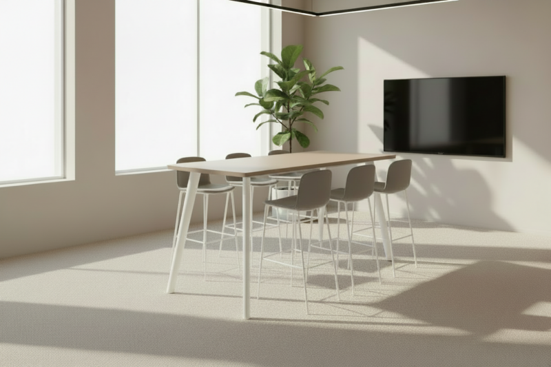 Vergadertafel Modu High - ronde hoeken