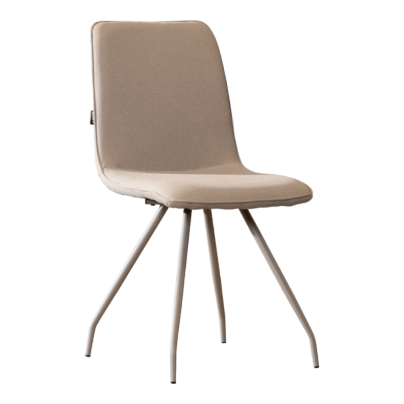 Nase_taupe1-Photoroom Kase stoel taupe met hoge rugleuning en taupe metalen frame