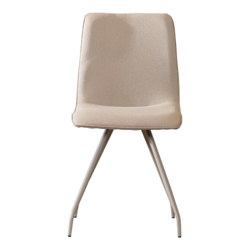 Nase_taupe2-Photoroom Kase stoel taupe met hoge rugleuning en taupe metalen frame