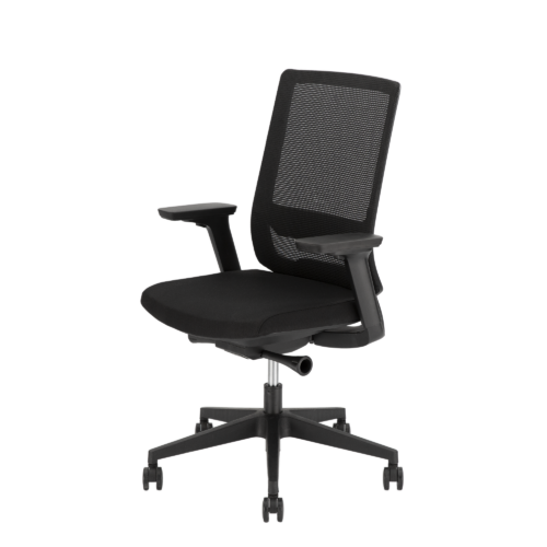 Kroov bureaustoel zwart met ergonomisch ontwerp