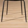 bronx71-stoel-oskar-beige-gerecycled-polyester_8 Kax stoel beige met houten armleuningen en zwart metalen frame